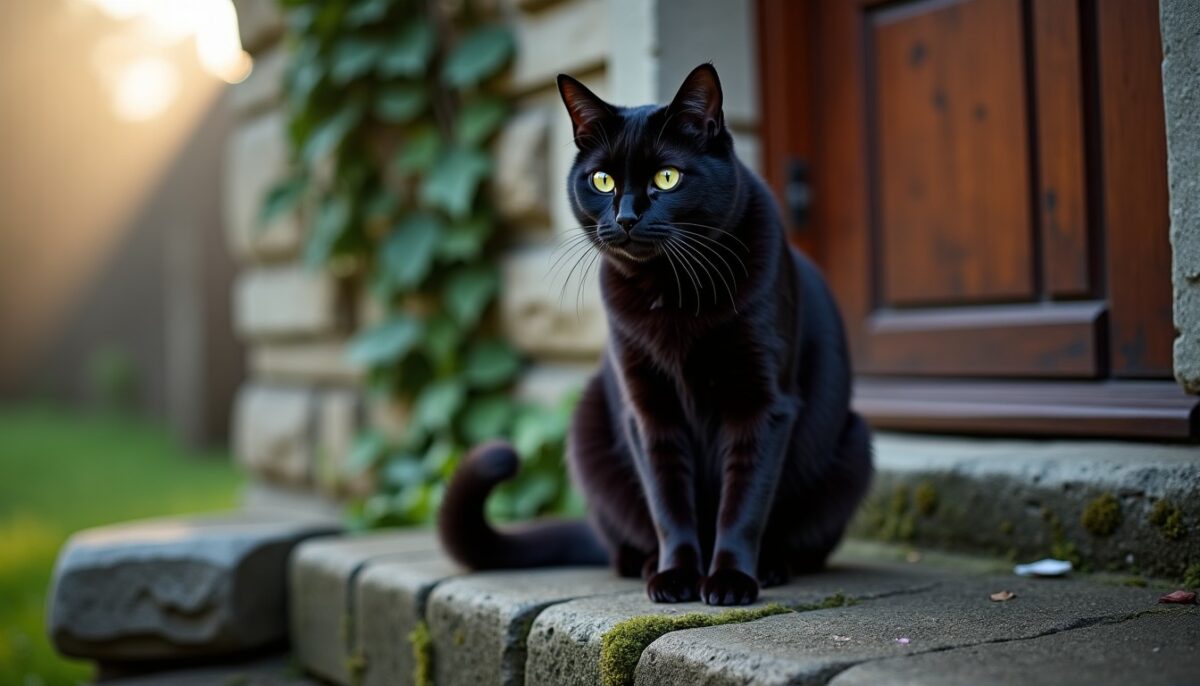 Que signifie la présence d’un chat noir sur votre pas de porte ?